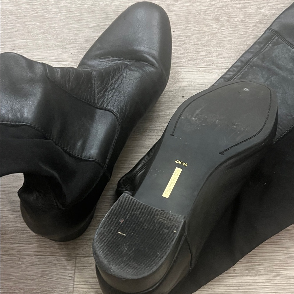 Louise et Cie - Black Leather knee height boots - Picture 6 of 7